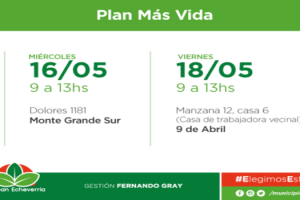 EE OPERATIVOS PLAN MÁS VIDA EN MONTE GRANDE SUR Y 9 DE ABRIL