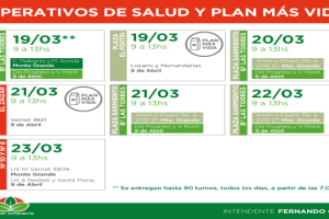 EE PLAN MÁS VIDA EN MONTE GRANDE Y 9 DE ABRIL