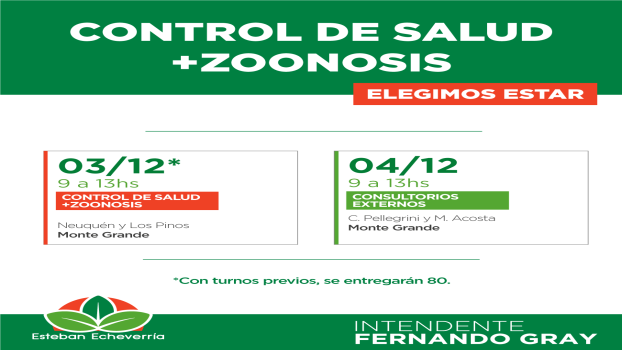 EE CONTROLES DE SALUD EN MONTE GRANDE