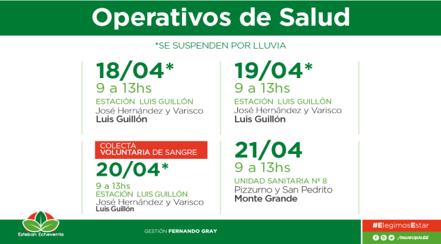 EE CONTROLES DE SALUD Y COLECTA VOLUNTARIA DE SANGRE EN LG Y MG