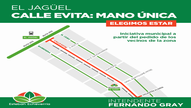 EE LA CALLE EVITA DE EL JAGÜEL SERÁ MANO ÚNICA