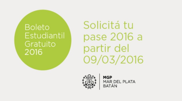 MGP - Boleto Estudiantil Gratuito 2016