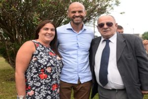 MGP- Carlos Arroyo junto al ministro Dietrich y la secretaria Lopez Menendez