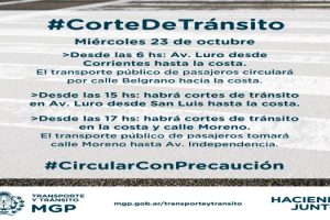 MGP - Cortes de calle por el acto del presidente Macri