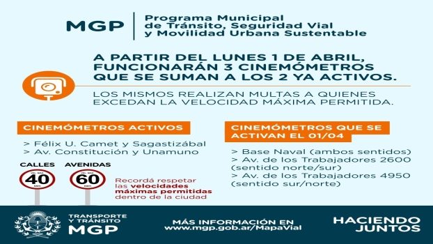 MGP TRES NUEVOS CINEMÓMETROS EN DIFERENTES PUNTOS