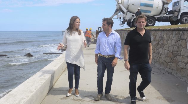 PCIA BS AS MARÍA EUGENIA VIDAL RECORRIÓ LAS OBRAS DEL PASEO COSTANERA DE MIRAMAR
