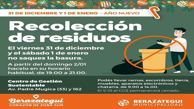SERVICIOS MUNICIPALES DE GUARDIA PARA FIN DE AÑO