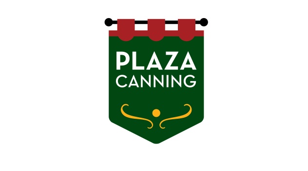 ez Logo Plaza Canning -Estandarte borde blanco